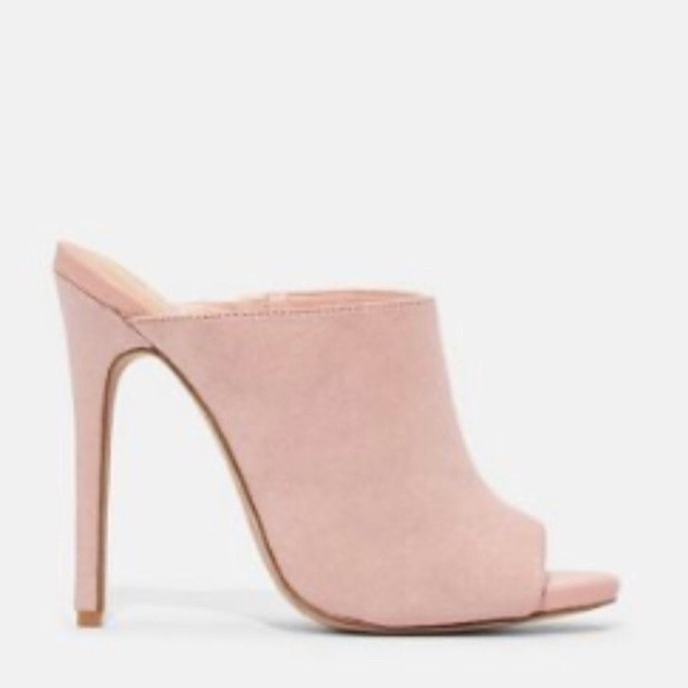 JUST FAB - Brand new!! Peep Toe Mule - MAUVE